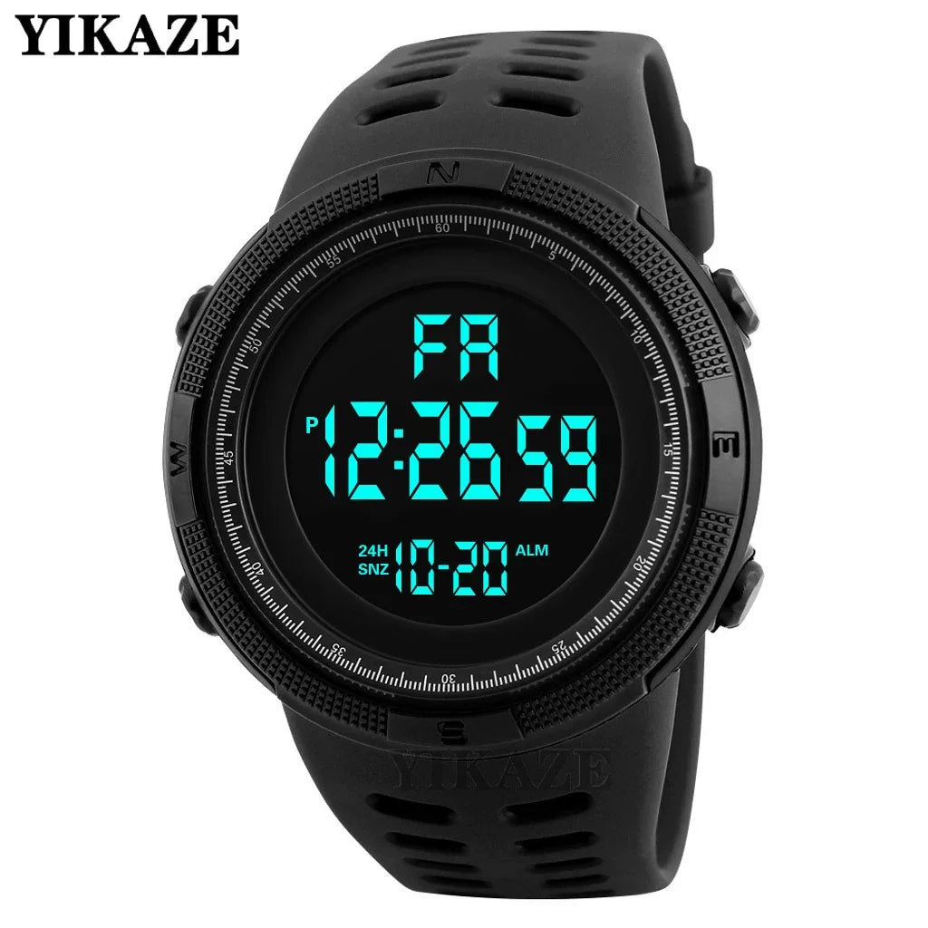 Men's Watch Sports Digital Watches for Man Big Dial Luminous Waterproof Alarm Clock Multifunction Military Electronic Wristwatch