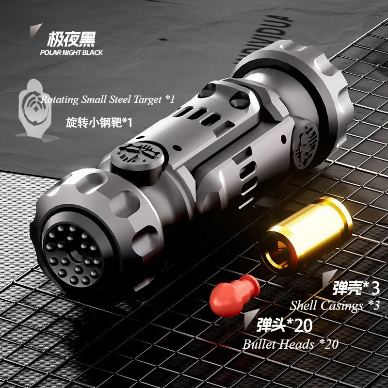 Stun Grenade Fidget Spinner Miniature Pistol Toy Gun with Ejectable Shells Stress Relief Finger Toys for Adults Kids Best Gifts