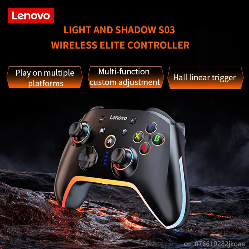 Lenovo S03 Wireless Bluetooth Gaming Controller for PC Windows,Android TV for Black Myth: Wukong GamePad, 3.5mm for Switch