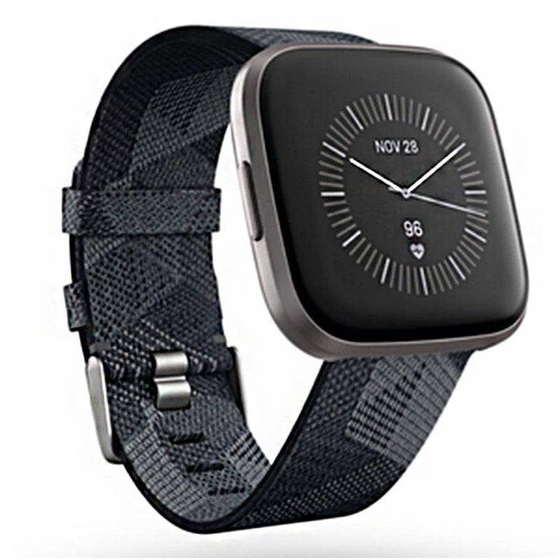 Fitbit Versa 2 Health and Fitness Smartwatch with Heart Rate, Music, Alexa Built-In, Sleep and Swim Tracking, Black/Carbon