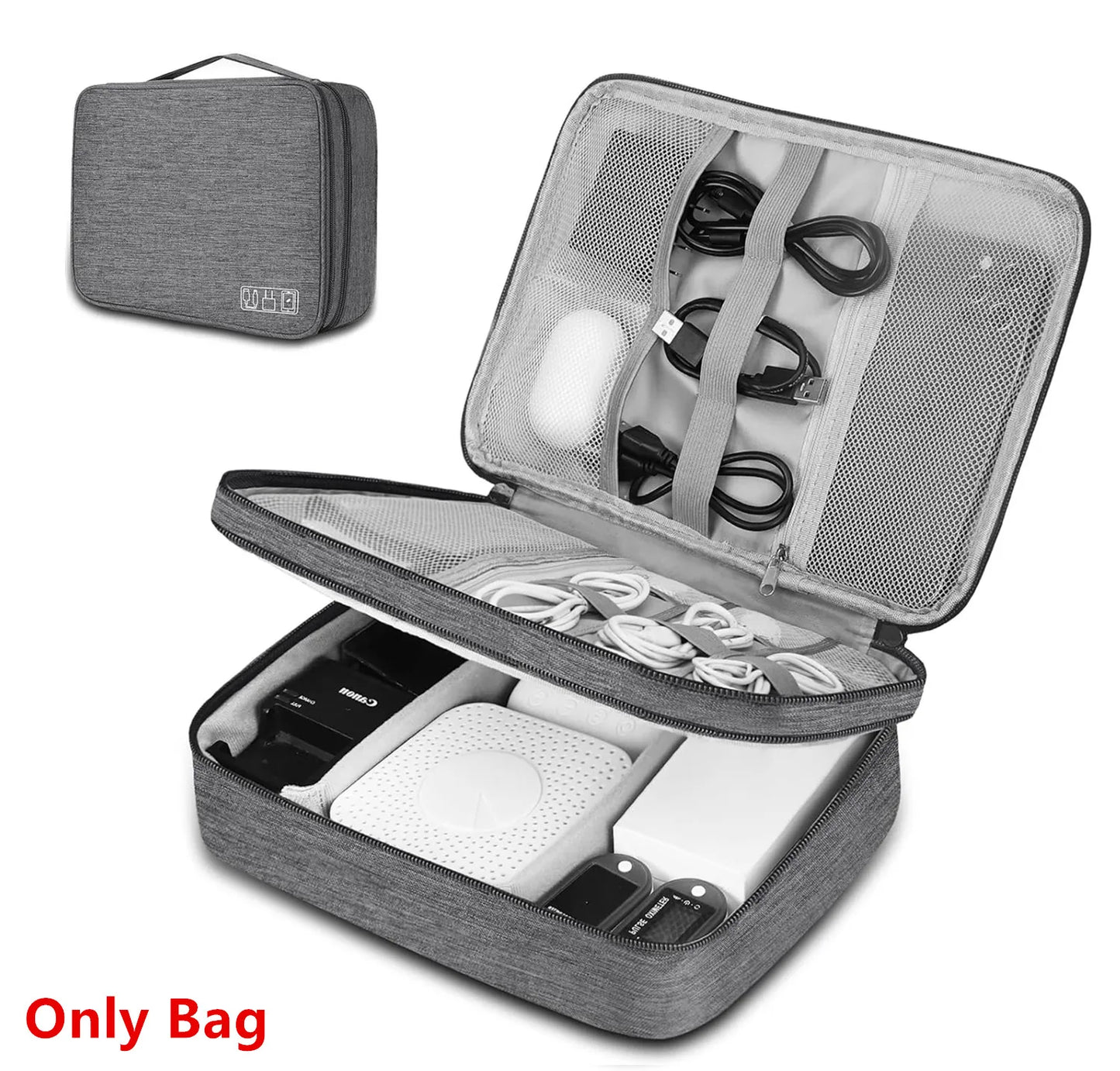 Cable Storage Bag Waterproof Digital Electronic Organizer Portable USB Data Line Charger Plug Storage Bag Travel Cable Organizer