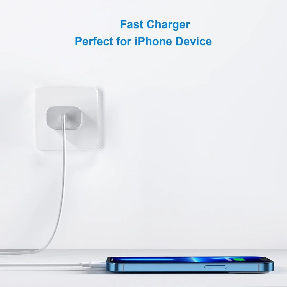 1-2 Sets 20W US PD Fast Charger For iPhone 14 13 12 11 Pro Max Plus XR Xs 7 8 1M/3.3 Ft USB C Fast Charging Cable Accessories