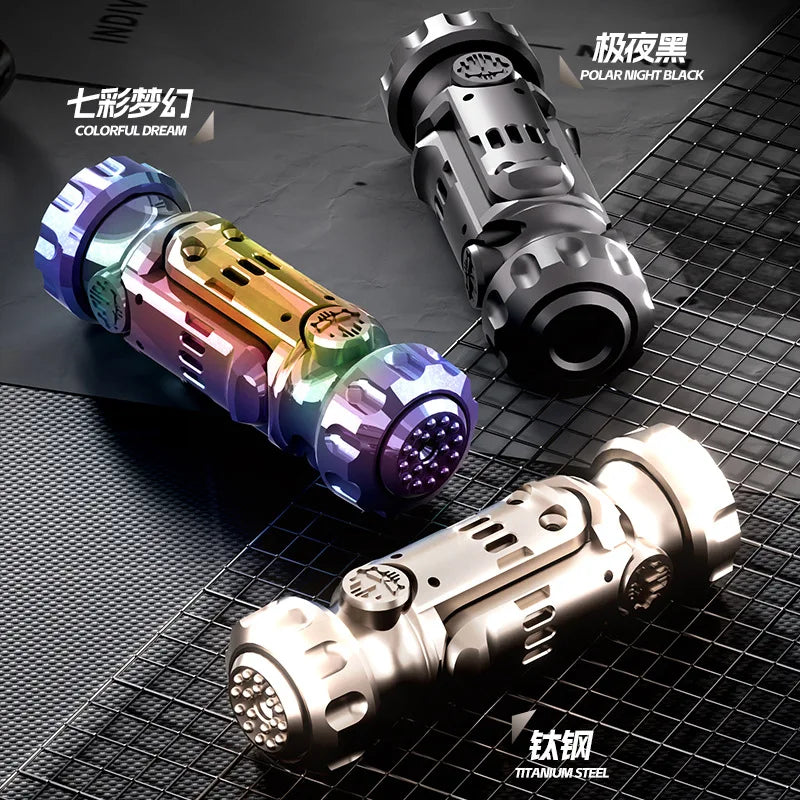 Stun Grenade Fidget Spinner Miniature Pistol Toy Gun with Ejectable Shells Stress Relief Finger Toys for Adults Kids Best Gifts