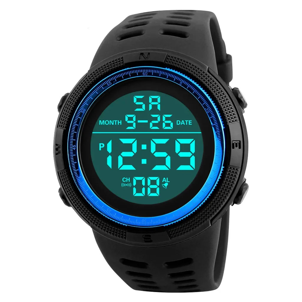 Men's Watch Sports Digital Watches for Man Big Dial Luminous Waterproof Alarm Clock Multifunction Military Electronic Wristwatch