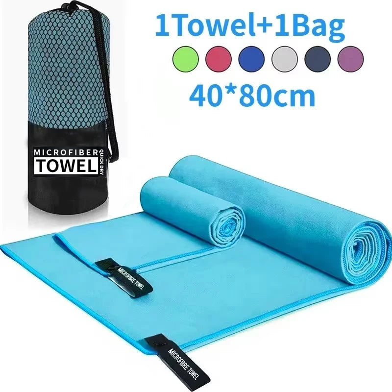 Quick-Drying Sports Towel 40x80CM Blue Grey Green Orange Swimming Gym Fitness Camping Running Beach Washcloth Towels