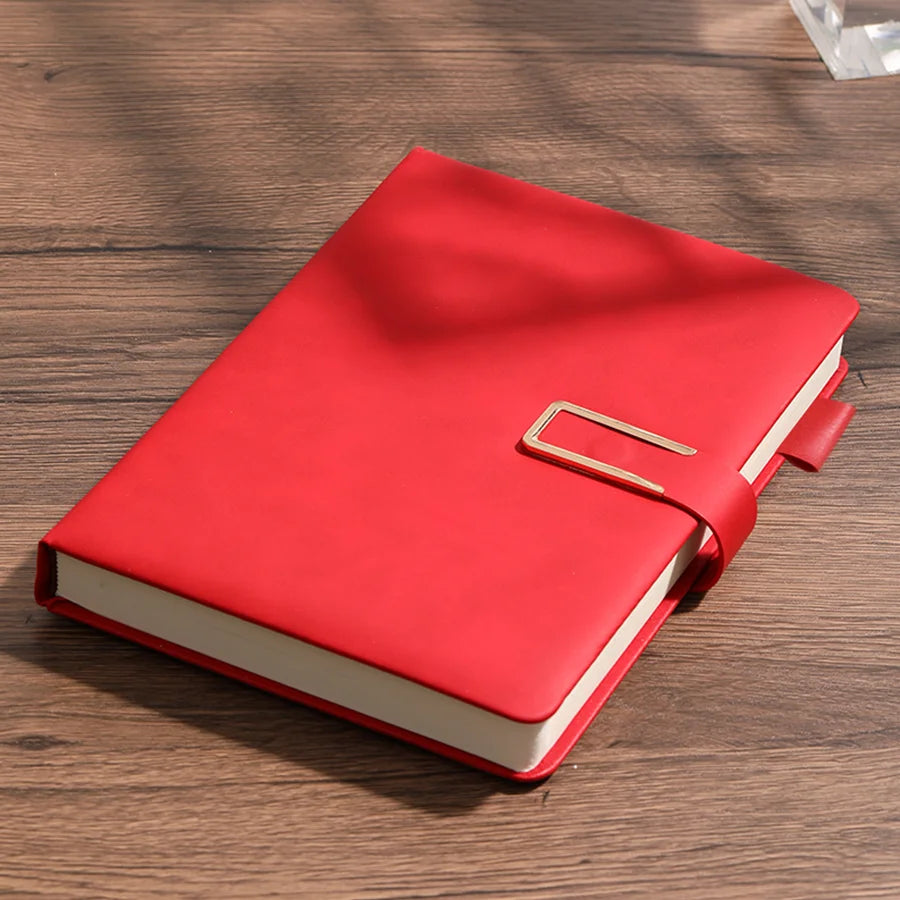 Vintage A5 leather notebook with personalized soft cover - perfect for business meetings and college life