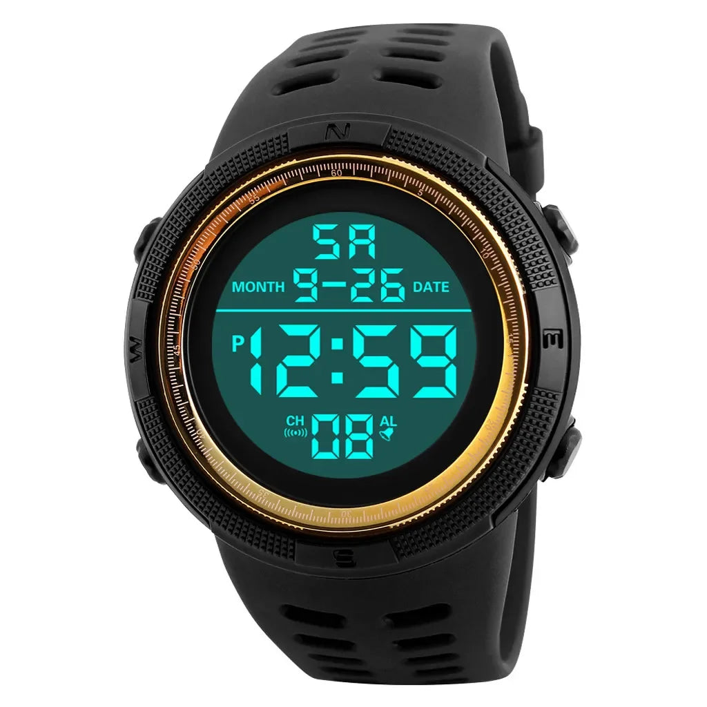 Men's Watch Sports Digital Watches for Man Big Dial Luminous Waterproof Alarm Clock Multifunction Military Electronic Wristwatch